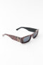 RECTANGULAR ANIMAL PRINT SUNGLASSES