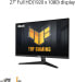 Фото #7 товара ASUS TUF Gaming VG278QR 27-Inch Full HD Monitor | 165 Hz, 0.5 ms MPRT, FreeSync, Adaptive-Sync, GameFast Input | TN Panel, 16:9, 1920 x 1080, DisplayPort, HDMI, DVI, Ergonomic, Speaker