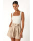 ფოტო #5 პროდუქტის Women's Maya High Waisted Paperbag Shorts