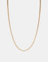 ASOS DESIGN short slim 4mm chain necklace in gold tone