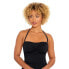 Фото #2 товара Time and Tru Bandeau Twist Front One Piece Swimsuit Women’s Medium Black Nylon