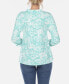 Фото #2 товара Women's Pleated Floral Print Blouse
