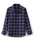 Deep sea navy multi plaid