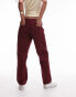 Фото #3 товара Topshop mid rise Runway jeans in burgundy