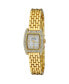 ფოტო #1 პროდუქტის Women's Gold-Tone Alloy Bracelet Panther Link Square Stone Bezel Watch, 23mm