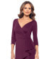 Women's Draped 3/4-Sleeve Sheath Dress