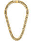 Wide Curb Link 24" Chain Necklace in Gold Ion-Plated Stainless Steel & Stainless Steel, Created for Macy's