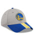 Men's Gray, Royal Golden State Warriors Striped 39THIRTY Flex Hat