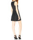 Sanctuary Women's V Neck Sleeveless Cutout Detail Dress Metallic Black XL