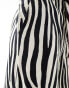 Mango straight leg zebra print trouser in black