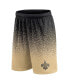 Men's Black, Gold New Orleans Saints Ombre Shorts