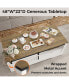 Modern White Wood Coffee Table with Barn Door Drawer Storage