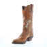 Фото #4 товара Sage 9072 Womens Brown Leather Slip On Cowboy Western Boots 7