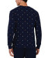 ფოტო #2 პროდუქტის Men's All Over Croc Print Long-Sleeve Sleep T-Shirt