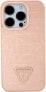 Guess Guess GUHCP15LPCRTHCP iPhone 15 Pro 6.1" pink/pink hardcase Croco Triangle Metal Logo