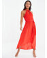 ფოტო #2 პროდუქტის Women's Crepe Halter Neck Hi Low Dress