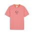 Фото #1 товара Puma Palomo X Graphic Crew Neck Short Sleeve T-Shirt Mens Pink Casual Tops 62555