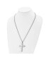 ფოტო #2 პროდუქტის Polished Crucifix Pendant on a Curb Chain Necklace