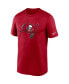 Фото #3 товара Men's Red Tampa Bay Buccaneers Logo Essential Legend Performance T-shirt
