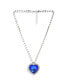 Фото #1 товара SOHI women's Blue Heart Stone Pendant Necklace