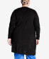 Фото #2 товара Plus Size Meadow Mews Cable Knit Cardigan Sweater