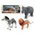 Фото #1 товара Набор диких животных Зебра Слон Лев 28 x 12 cm (3 штук) (3 pcs)