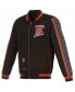 Фото #2 товара Men's Black Detroit Pistons 2023/24 City Edition Nylon Full-Zip Bomber Jacket