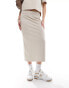 Фото #3 товара ONLY jersey midi skirt co-ord in stone