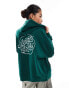 Santa Cruz fever dream mono dot zip through hoodie in green