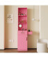 Pink modern simple hair desk, multi-layer storage space