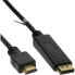 Фото #1 товара InLine DisplayPort to HDMI converter cable - black - 2m
