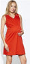 Maternal America 154057 Women's Maternity Princess Shift Dress Red Sz. Small