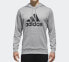 Фото #3 товара adidas Logo字母印花运动连帽套头卫衣 男款 灰色 / Кофта Adidas Logo Hoodie DN1417