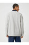 Фото #7 товара Kolej Sweatshirt Gömlek Yaka Detaylı Baskılı Uzun Kollu