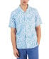 Фото #1 товара Men's Kell Regular-Fit Leaf-Print Button-Down Camp Shirt, Created for Macy's