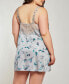 Plus Size Hummingbird Print Chemise Nightgown Lingerie, Online Only