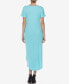 ფოტო #2 პროდუქტის Women's Short Sleeve V-Neck Maxi Dress