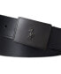 ფოტო #2 პროდუქტის Men's Plaque-Buckle Leather Belt