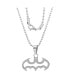 Фото #2 товара DC Comics batman Stainless Steel Cut Out Logo Pendant Necklace, 16" Ball Chain