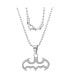 ფოტო #2 პროდუქტის Batman Stainless Steel Cut Out Logo Pendant Necklace, 16" Ball Chain