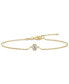 ფოტო #3 პროდუქტის Diamond Honeycomb Solitaire Chain Bracelet (1/5 ct. t.w.) in 14k White or Yellow Gold