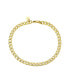 Gold-Tone Stainless Steel Flat Curb Bracelet - фото #1