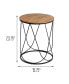Фото #2 товара Round Side Table With Natural Top