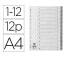 Q-CONNECT Plastic numerical separator 1-31 set of 31 DIN A4 multi-hole separators