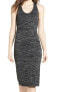 Leith 164288 Women's Sleeveless Cross-Back Sheath Dress Charcoal Gray Size Small