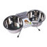 WUAPU Inox 2x0.75L Double Dog Feeder