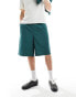 Vans belted baggy shorts in dark green