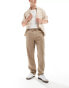 Фото #1 товара ASOS DESIGN straight leg pull on trouser in beige