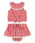 ფოტო #1 პროდუქტის Baby Girls Gingham Check Top and Bloomer Shorts Set