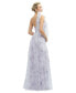 Фото #2 товара Floral Scarf Tie One-Shoulder Tulle Dress with Long Full Skirt